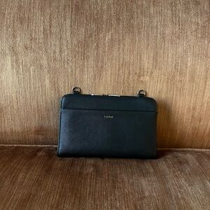 Calpak crossbody black wallet